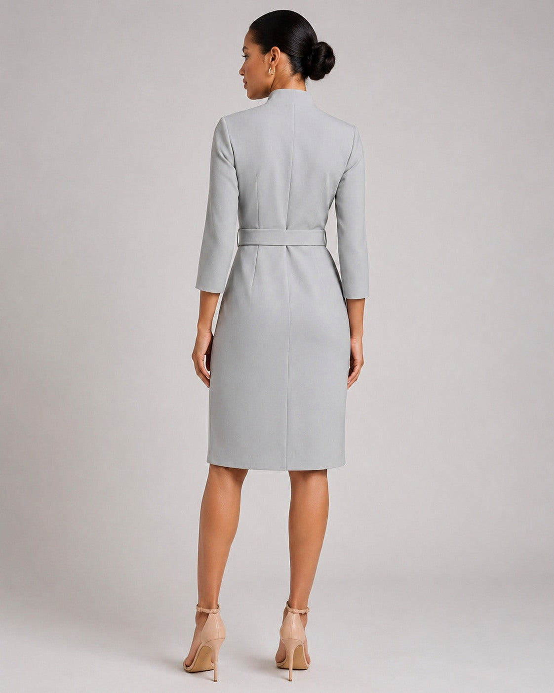 Belted Wrap Midi Dress