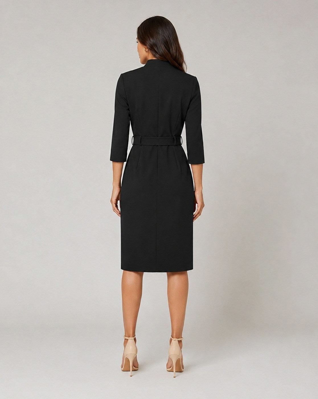 Belted Wrap Midi Dress