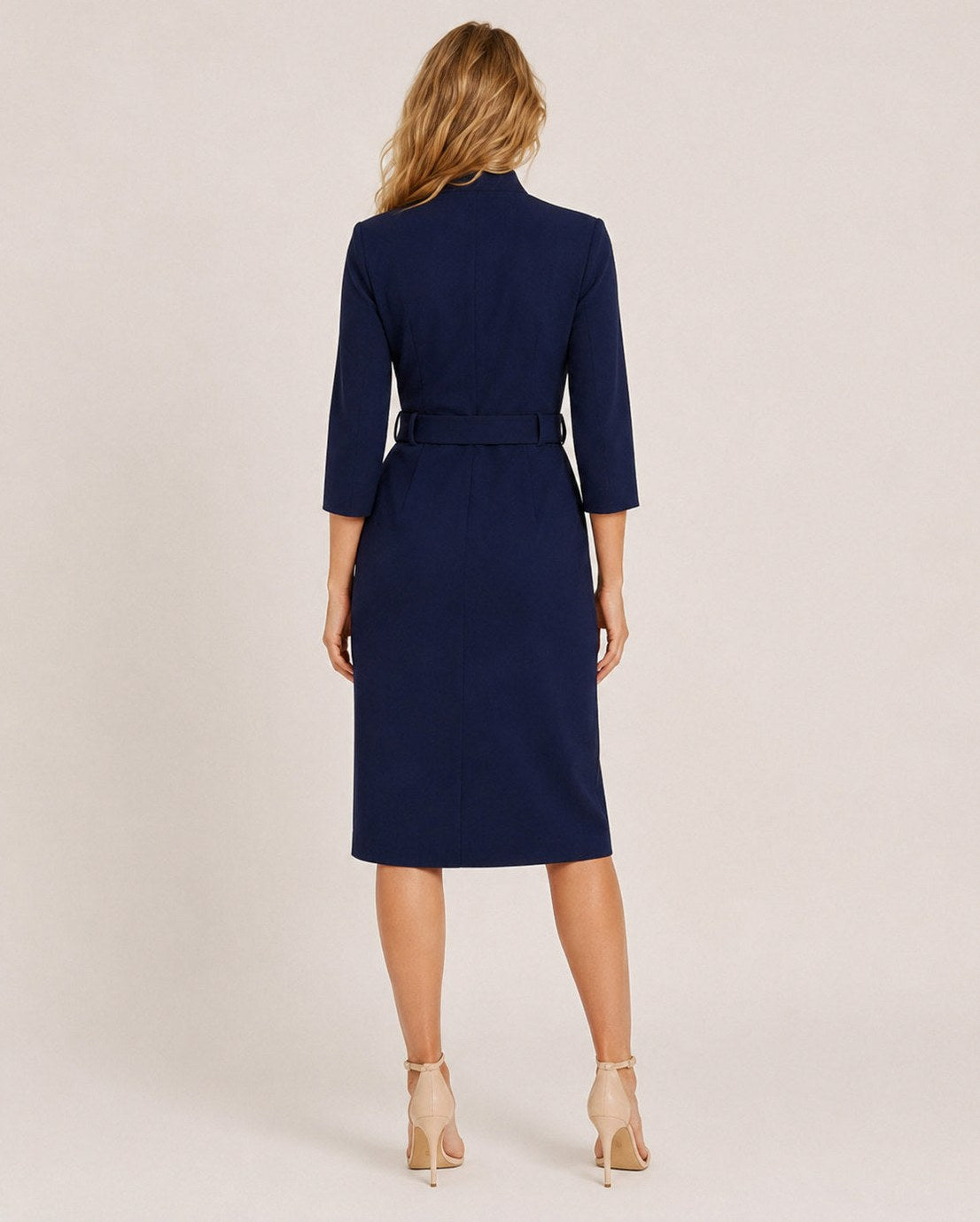 Belted Wrap Midi Dress