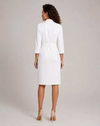 Belted Wrap Midi Dress
