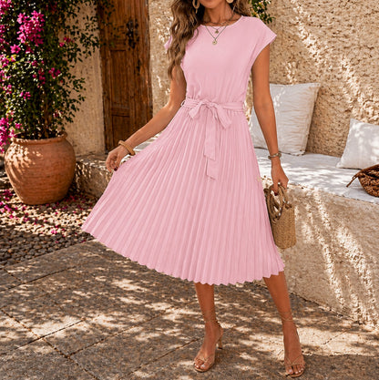 Chiffon Pleated Midi Dress