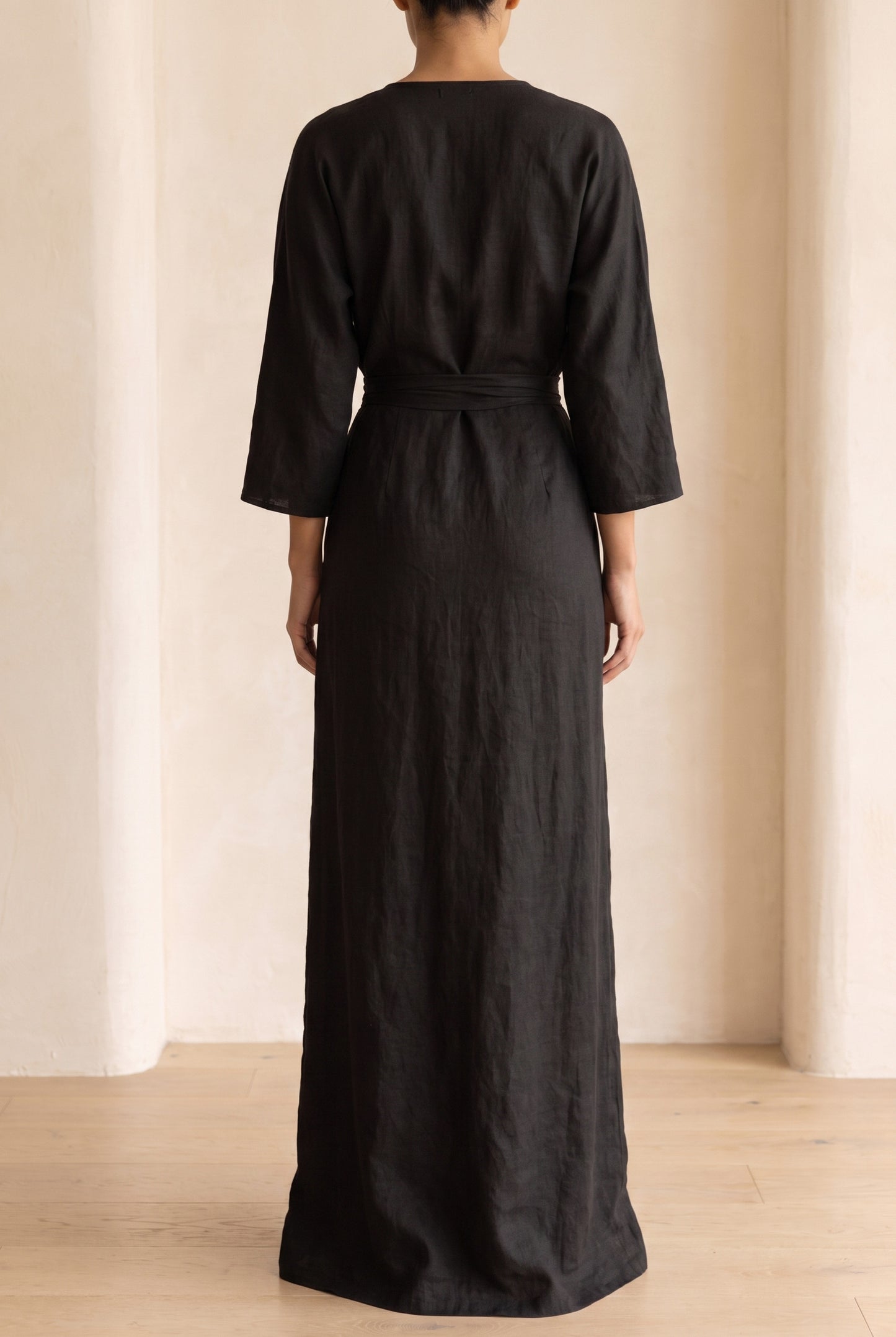 Draped Twist Front Maxi Dress