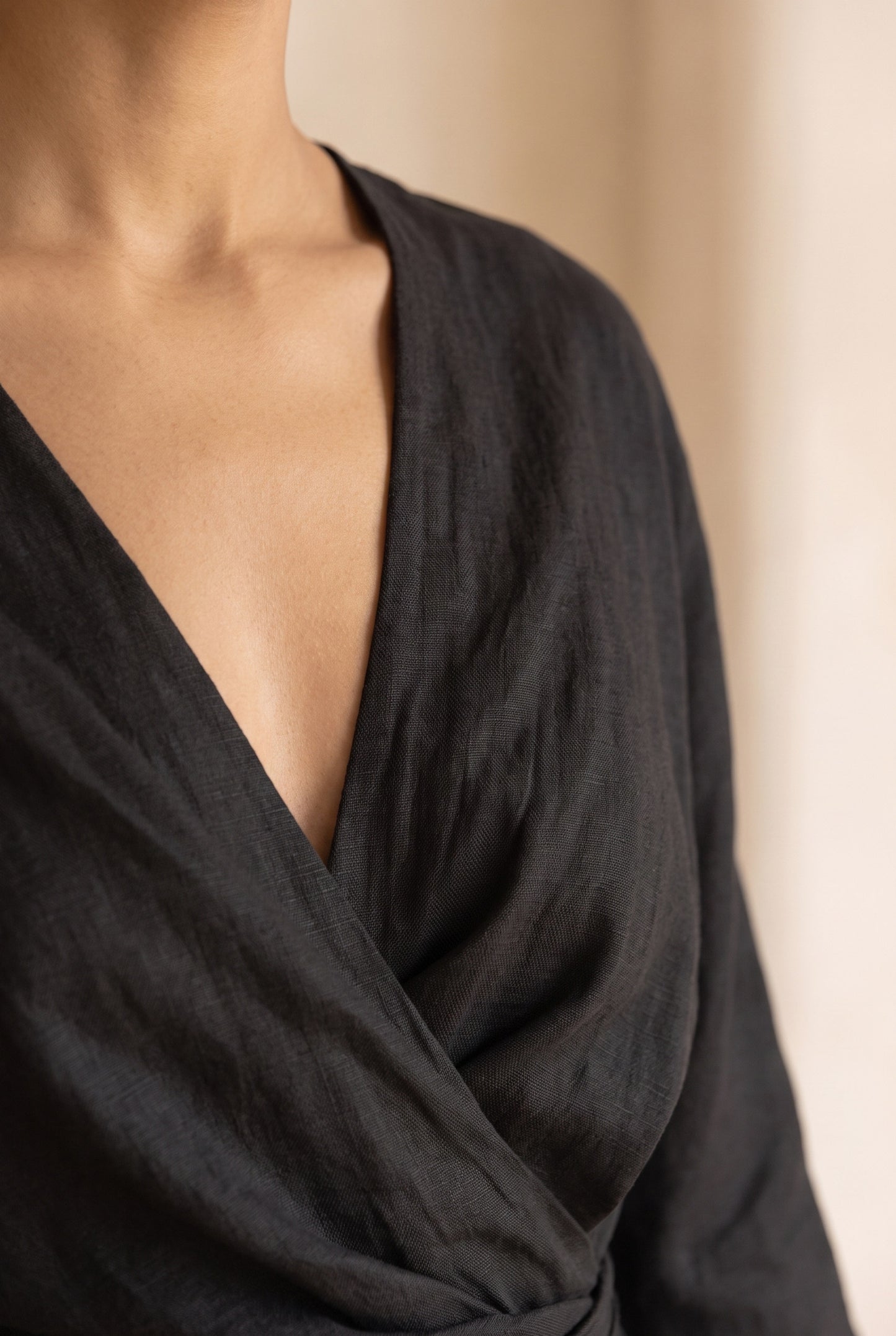 Draped Twist Front Maxi Dress