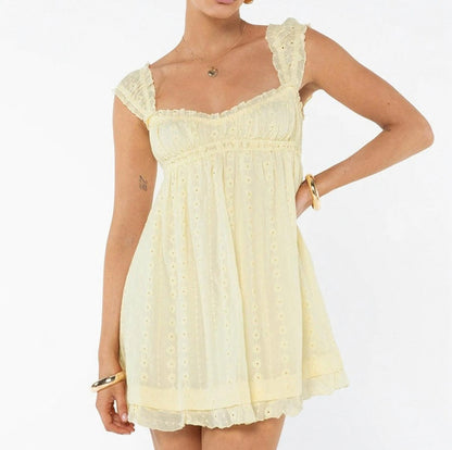 Eyelet Babydoll Mini Sundress
