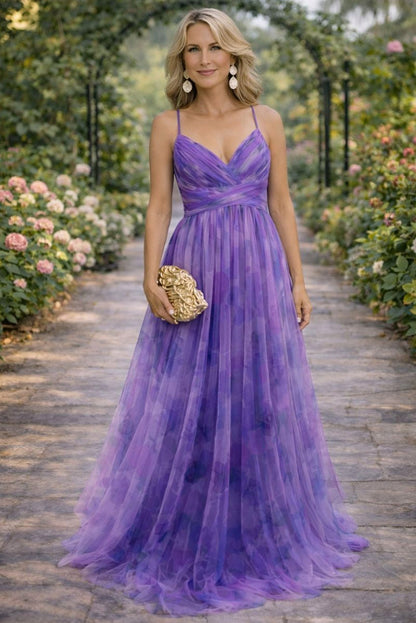 Floral Chiffon Ruched Maxi Dress