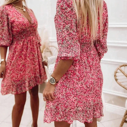 Floral Smocked Mini Dress