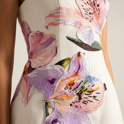 Floral Strapless A-Line Mini Dress