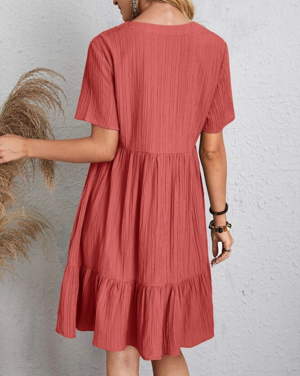 Gauze Tiered Babydoll Sundress