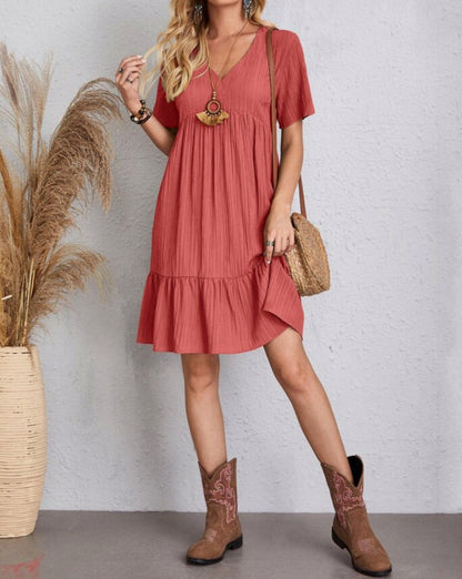 Gauze Tiered Babydoll Sundress