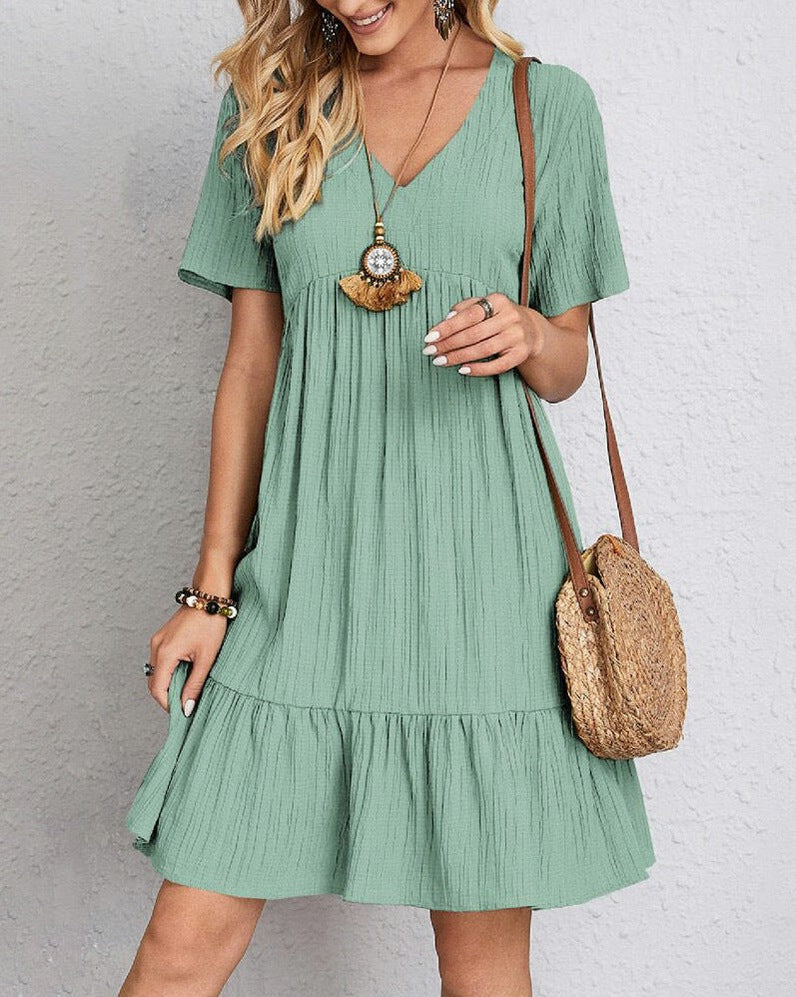 Gauze Tiered Babydoll Sundress