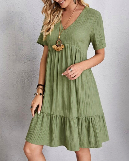 Gauze Tiered Babydoll Sundress