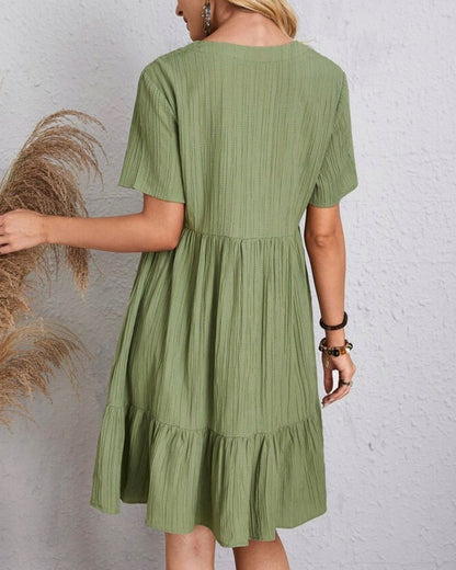 Gauze Tiered Babydoll Sundress