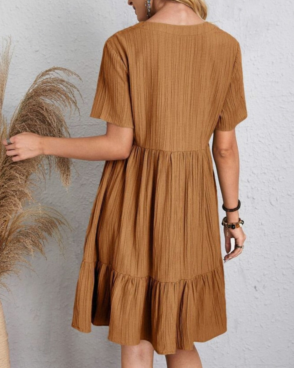Gauze Tiered Babydoll Sundress