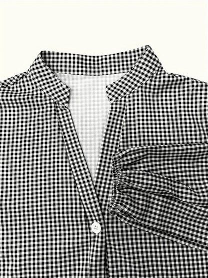 Gingham Tiered Mini Dress