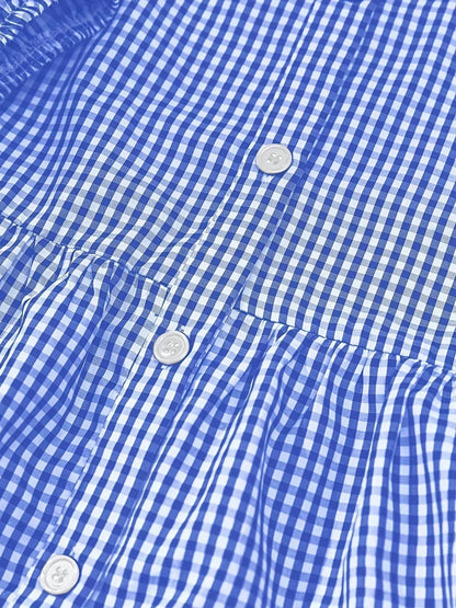 Gingham Tiered Mini Dress