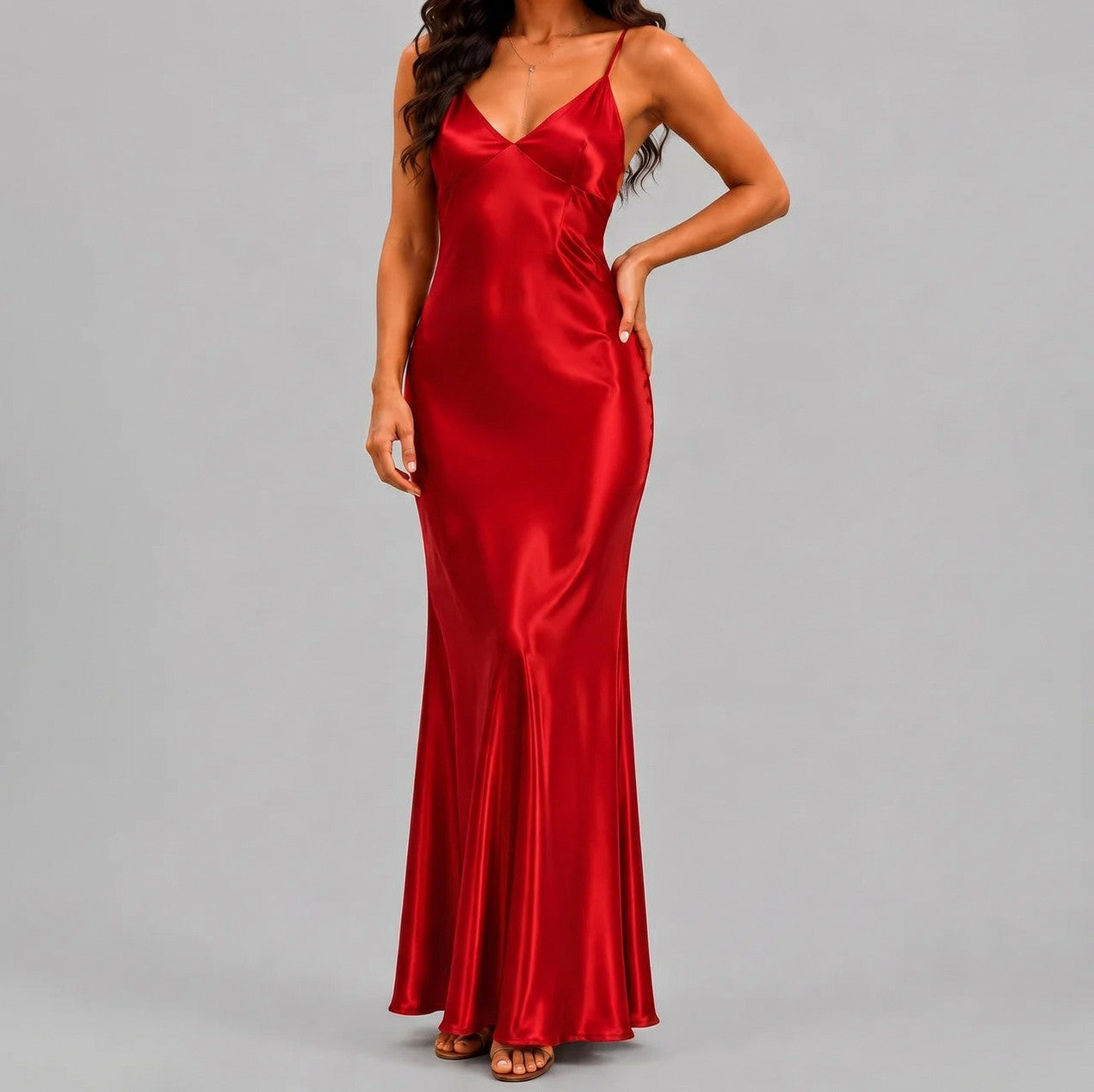 Satin Slip Maxi Dress