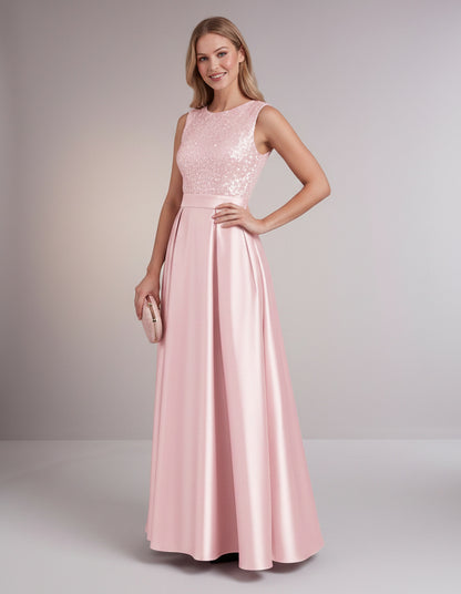 Sequin Pleated Ball Gown