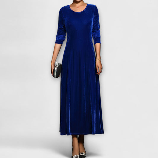 Velvet Long Sleeve Maxi Dress