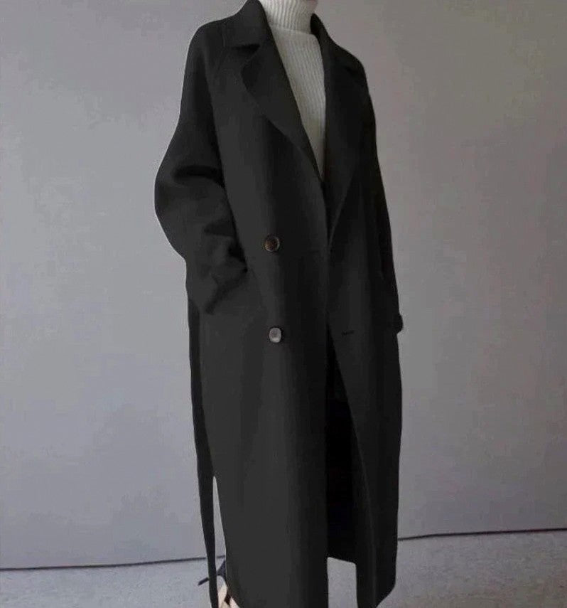 Double Breasted Belted Wool Coat