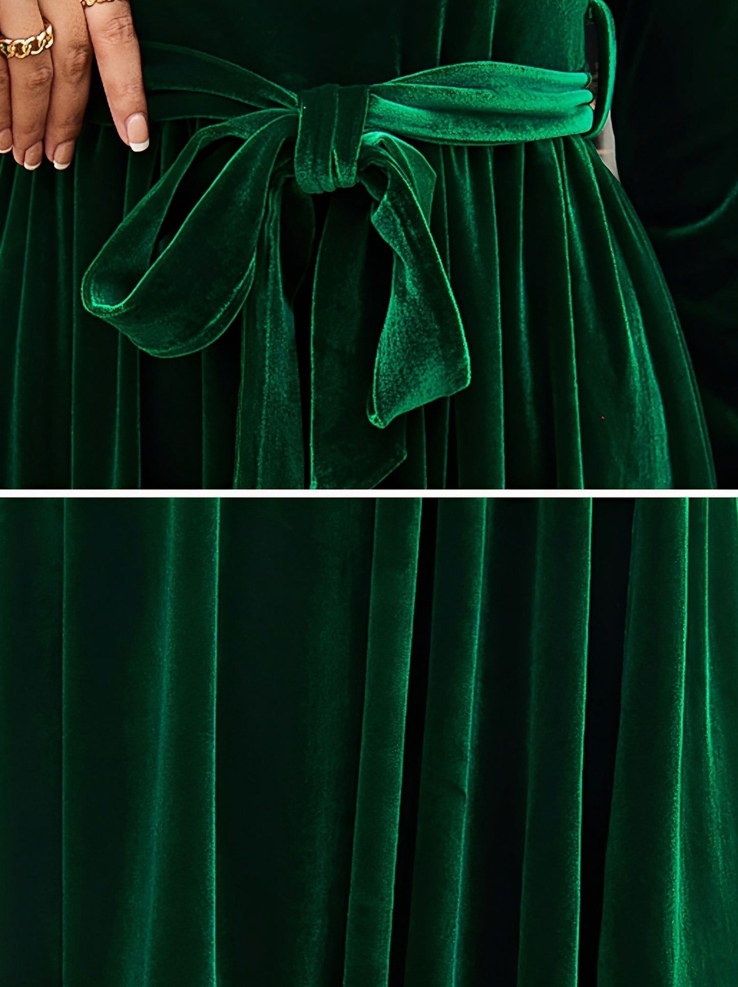 Velvet Long Sleeve Maxi Dress