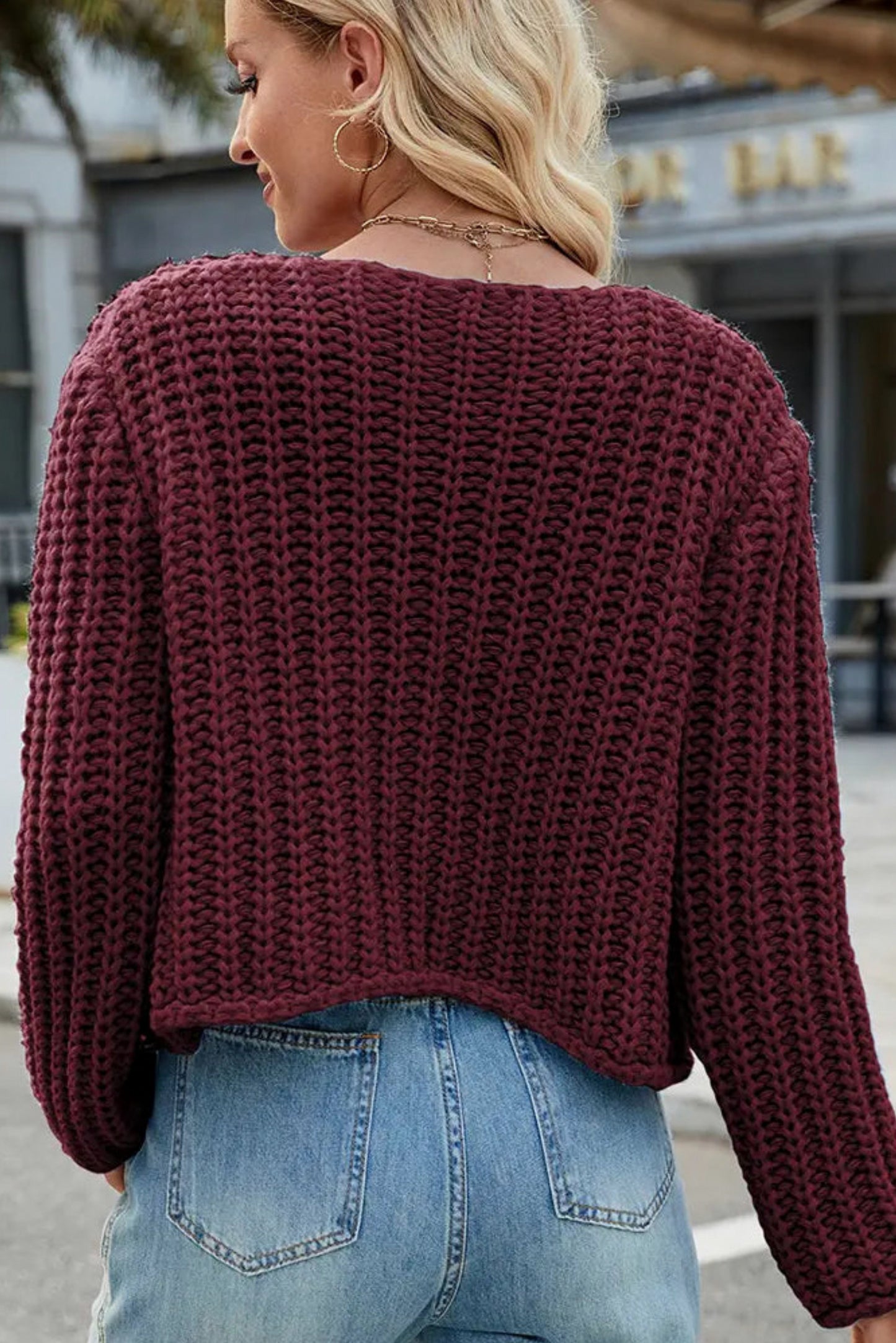 Chunky Knit Button Front Cardigan
