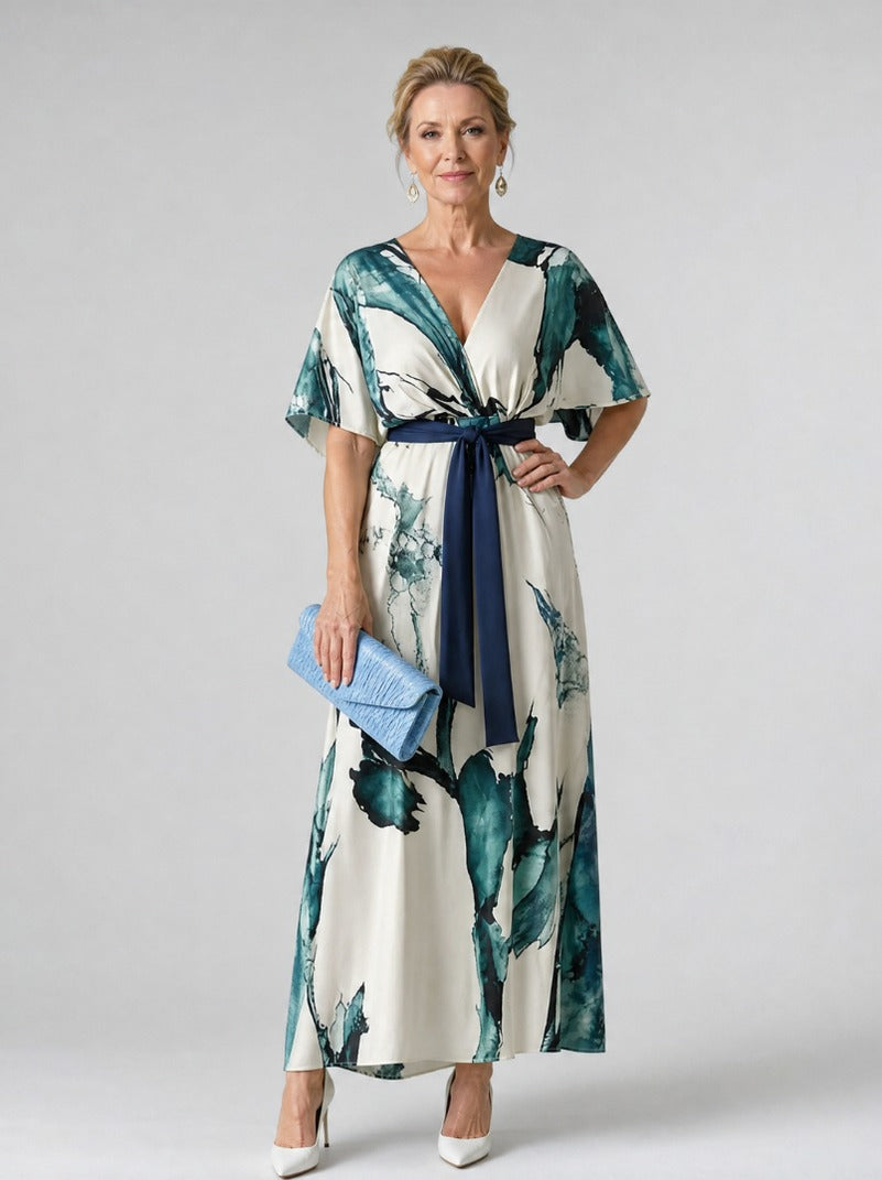 Floral Belted Maxi Dress
