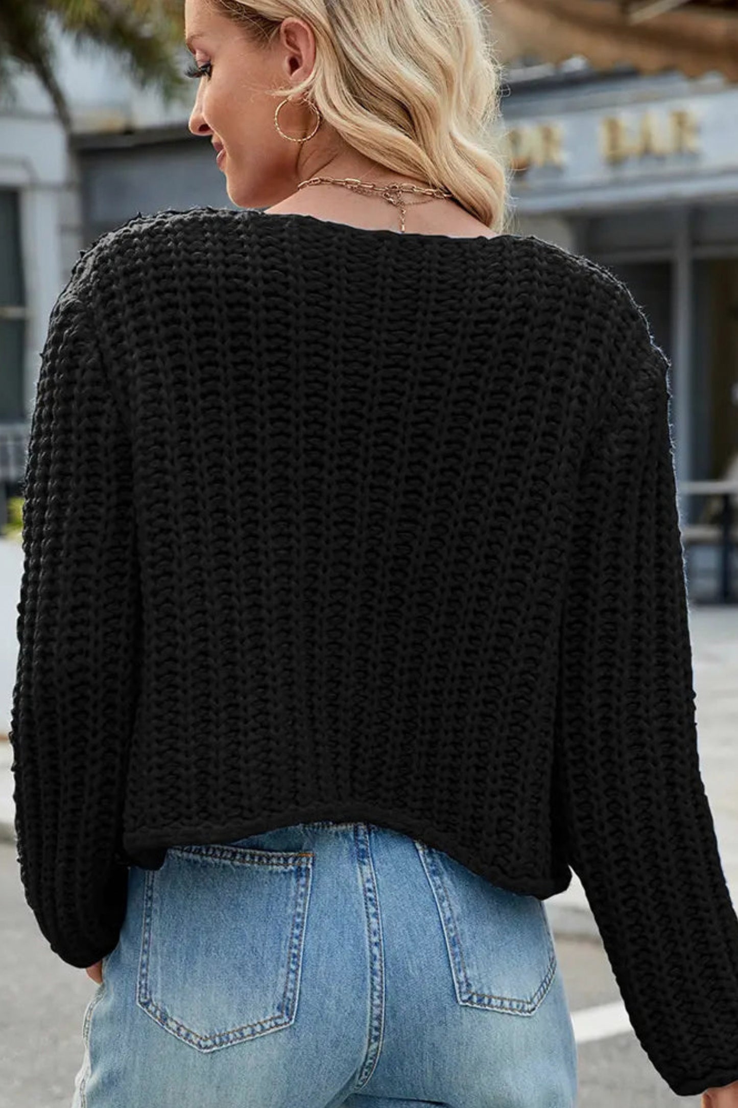 Chunky Knit Button Front Cardigan