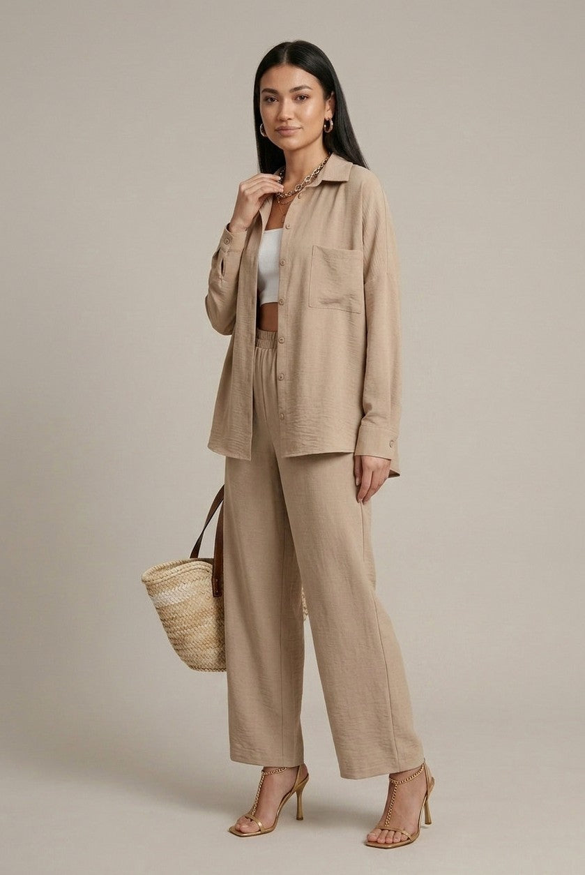 Relaxed High Waisted Wide Leg Pants