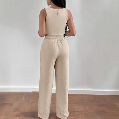 Relaxed Belted Wide Leg Pants