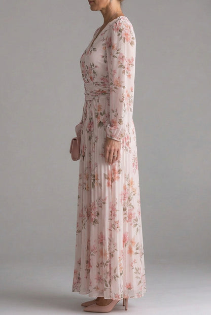 Floral Long Sleeve Maxi Dress