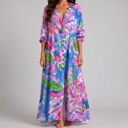 Floral Long Sleeve Maxi Dress