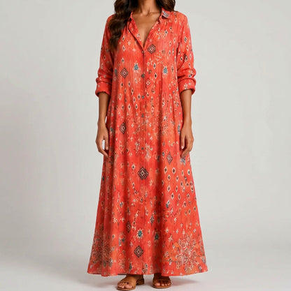 Floral Long Sleeve Maxi Dress