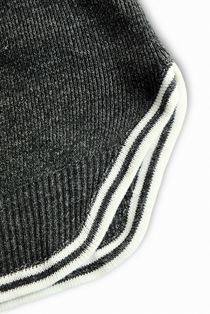 Knit Contrast Trim Mini Dress