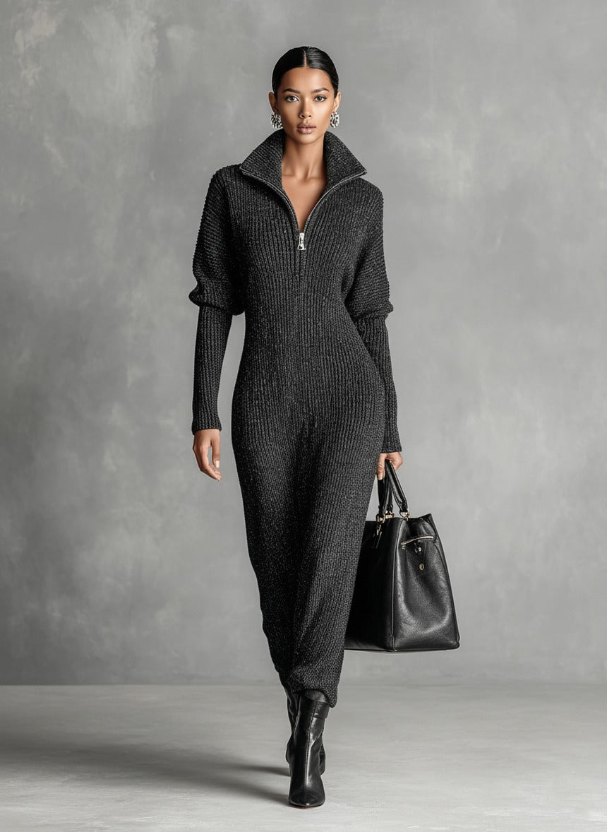 Ribbed Knit Maxi Dress