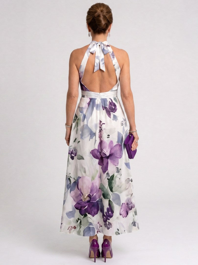 Floral Halter Midi Dress