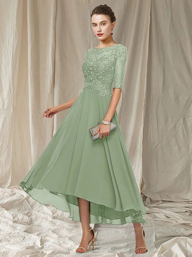 Lace A-Line Midi Dress