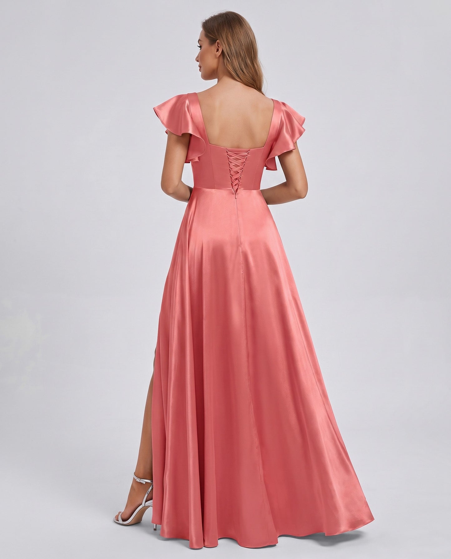 Satin Square Neck Maxi Dress