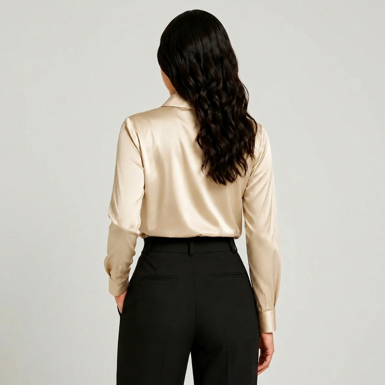Satin Cowl Neck Blouse