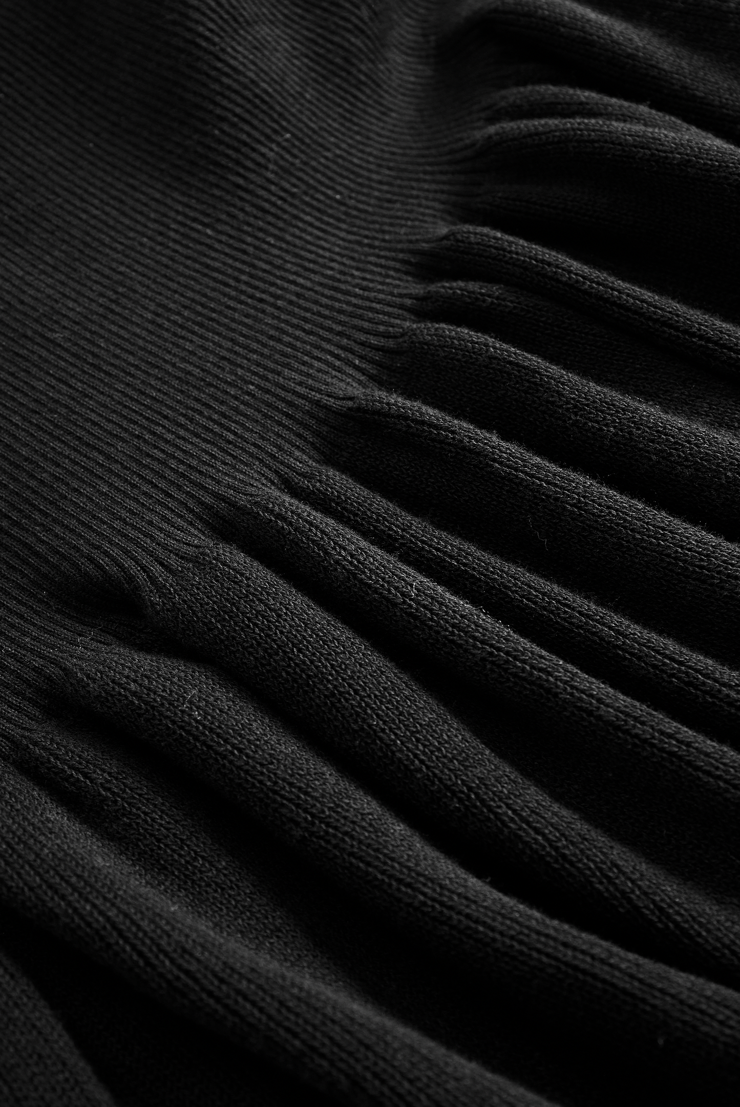 Ribbed Knit Ruffle Midi Dress
