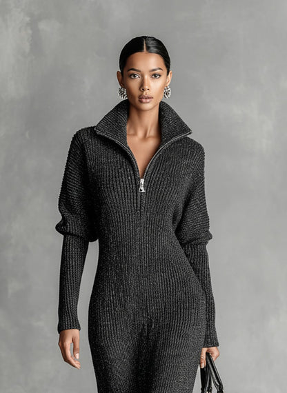Ribbed Knit Maxi Dress