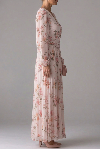 Floral Long Sleeve Maxi Dress