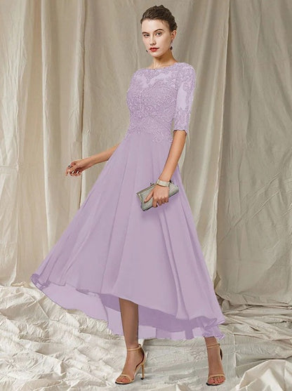 Lace A-Line Midi Dress