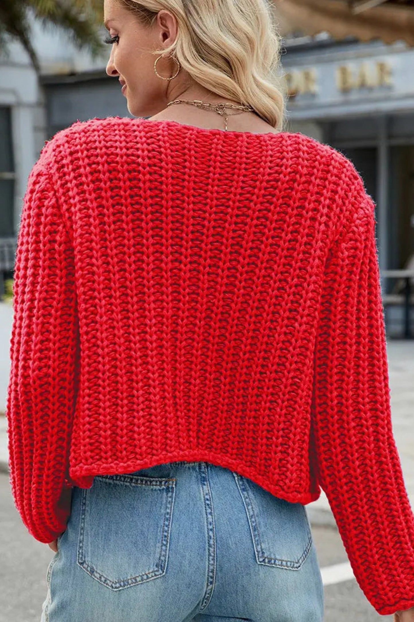 Chunky Knit Button Front Cardigan