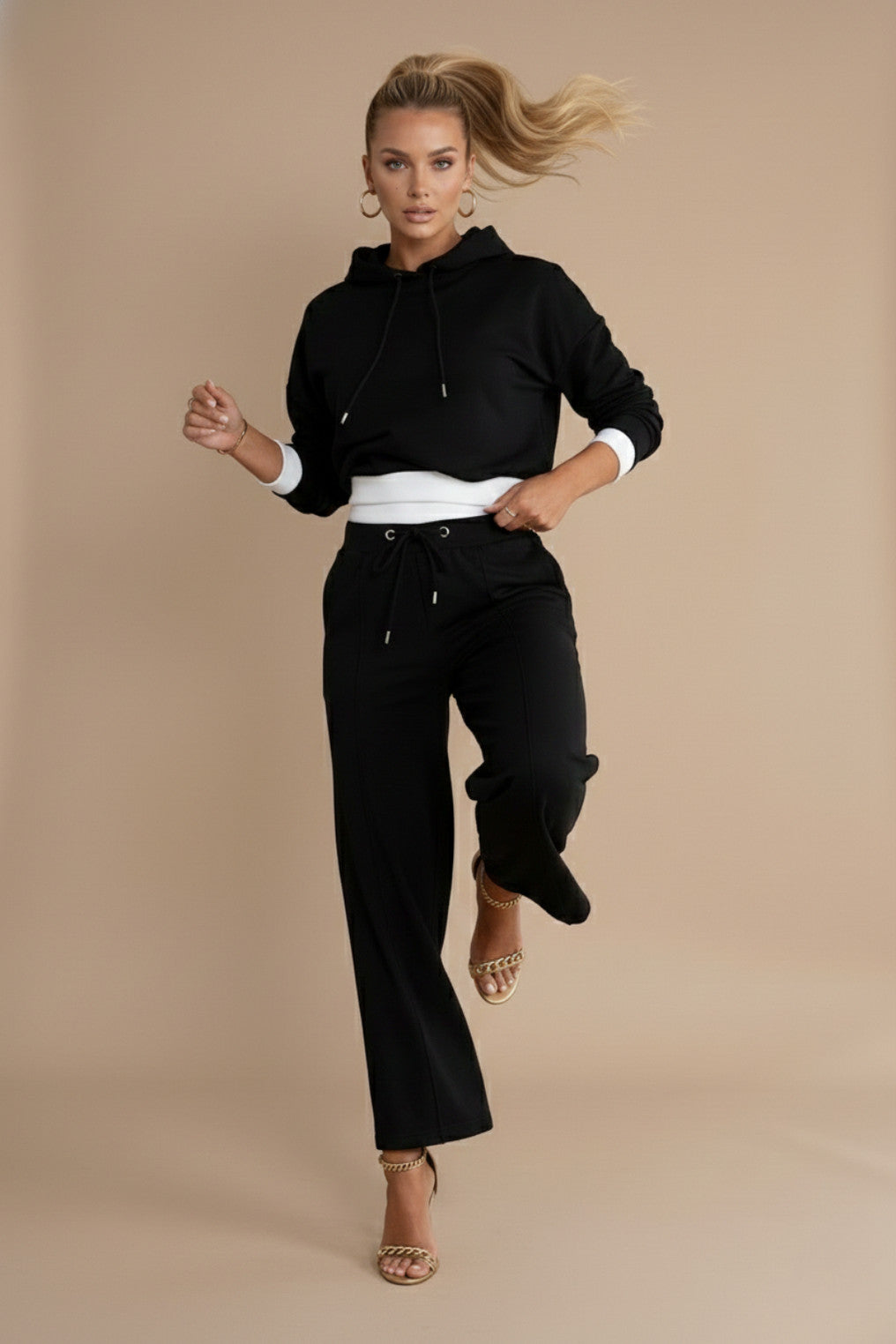 Relaxed Hooded Fleece Jumper