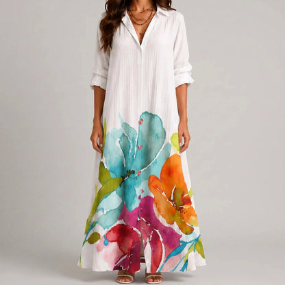 Floral Long Sleeve Maxi Dress