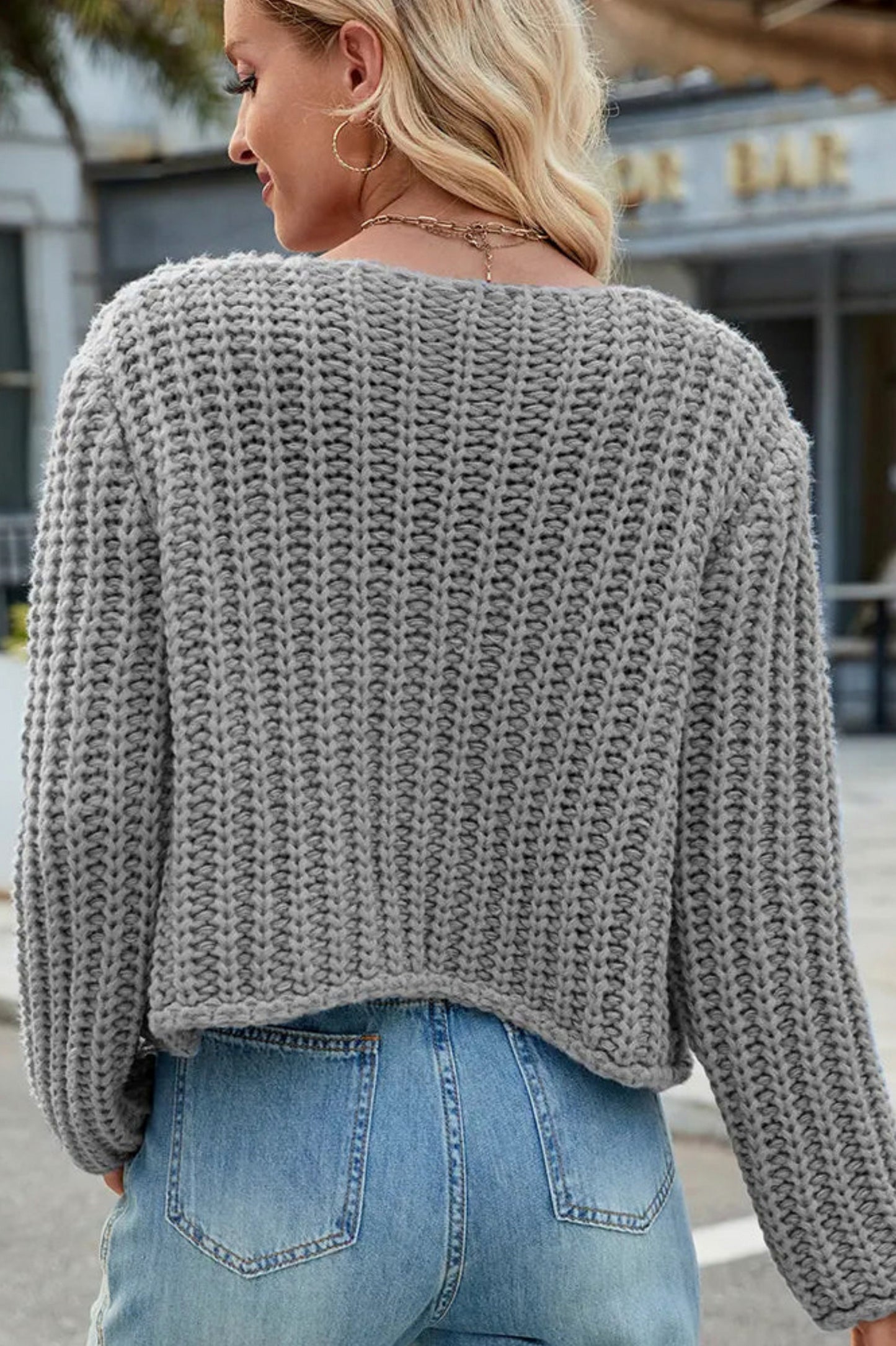 Chunky Knit Button Front Cardigan