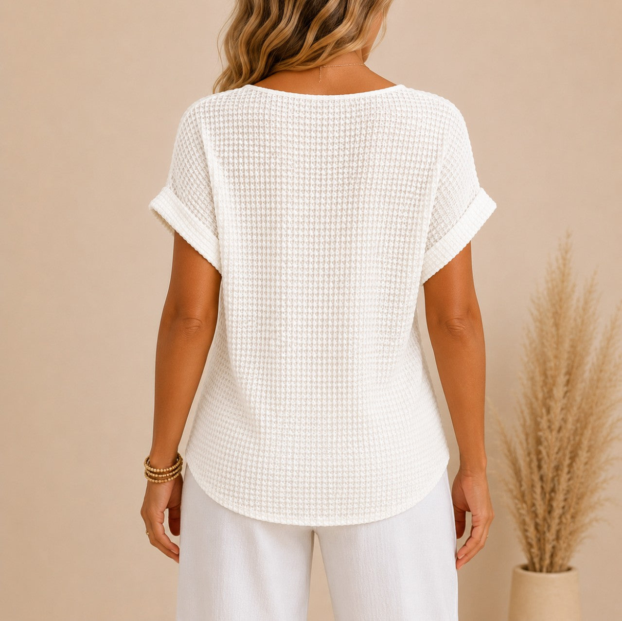Relaxed Crochet Knit Top