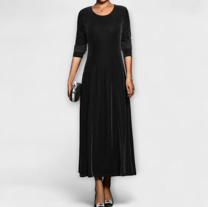 Velvet Long Sleeve Maxi Dress