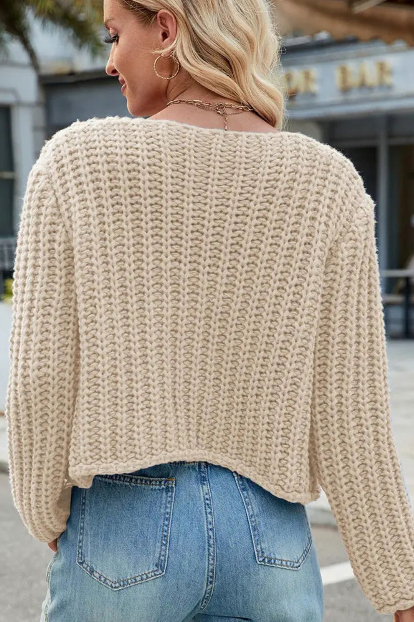 Chunky Knit Button Front Cardigan