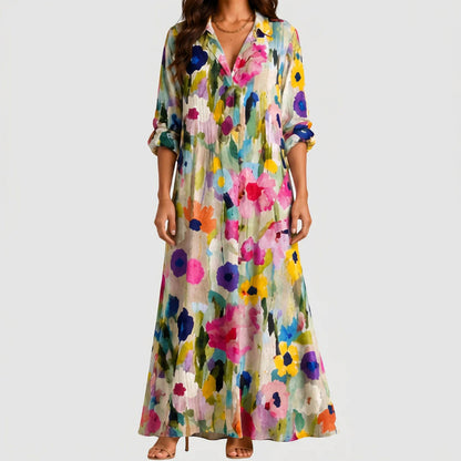 Floral Long Sleeve Maxi Dress